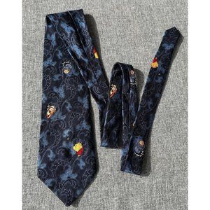 POOH Disney Silk Tie Blue Paisley Eeyore Tiger Pooh